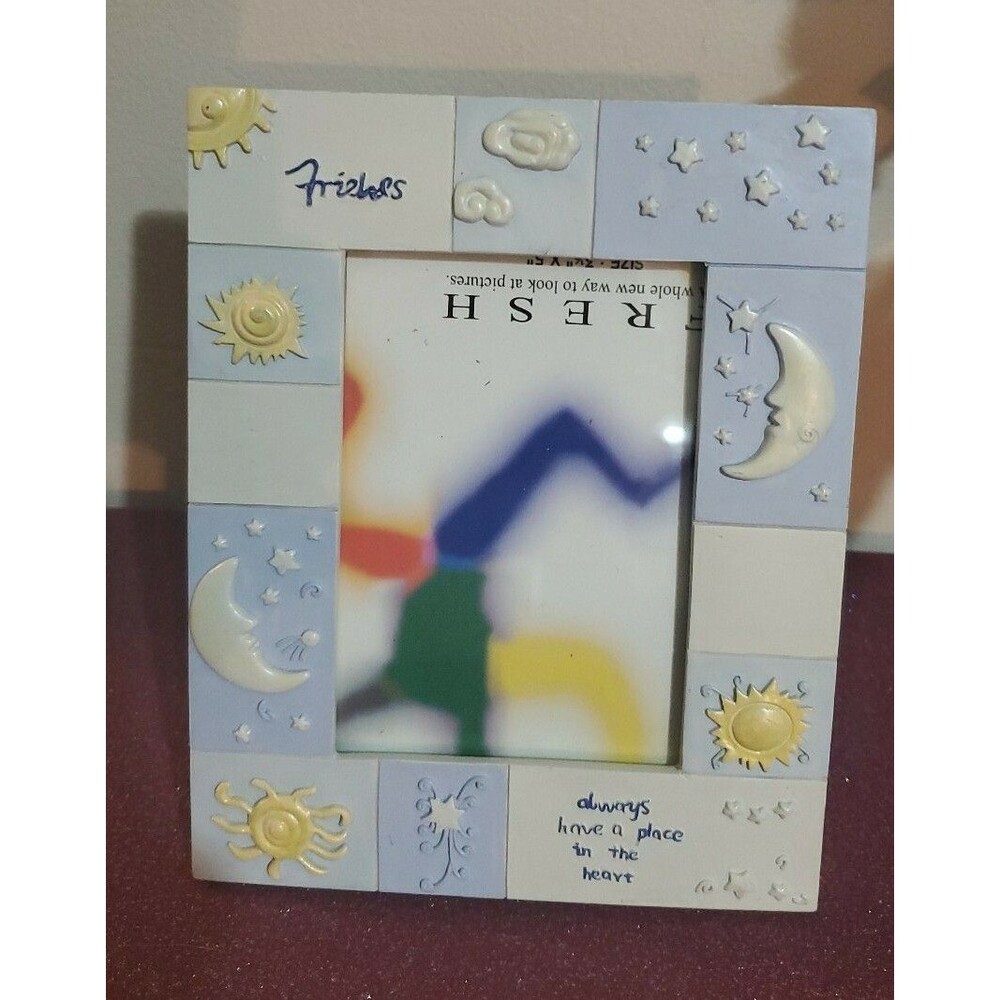 table photo frame nightime friends blue tone 3 x 5